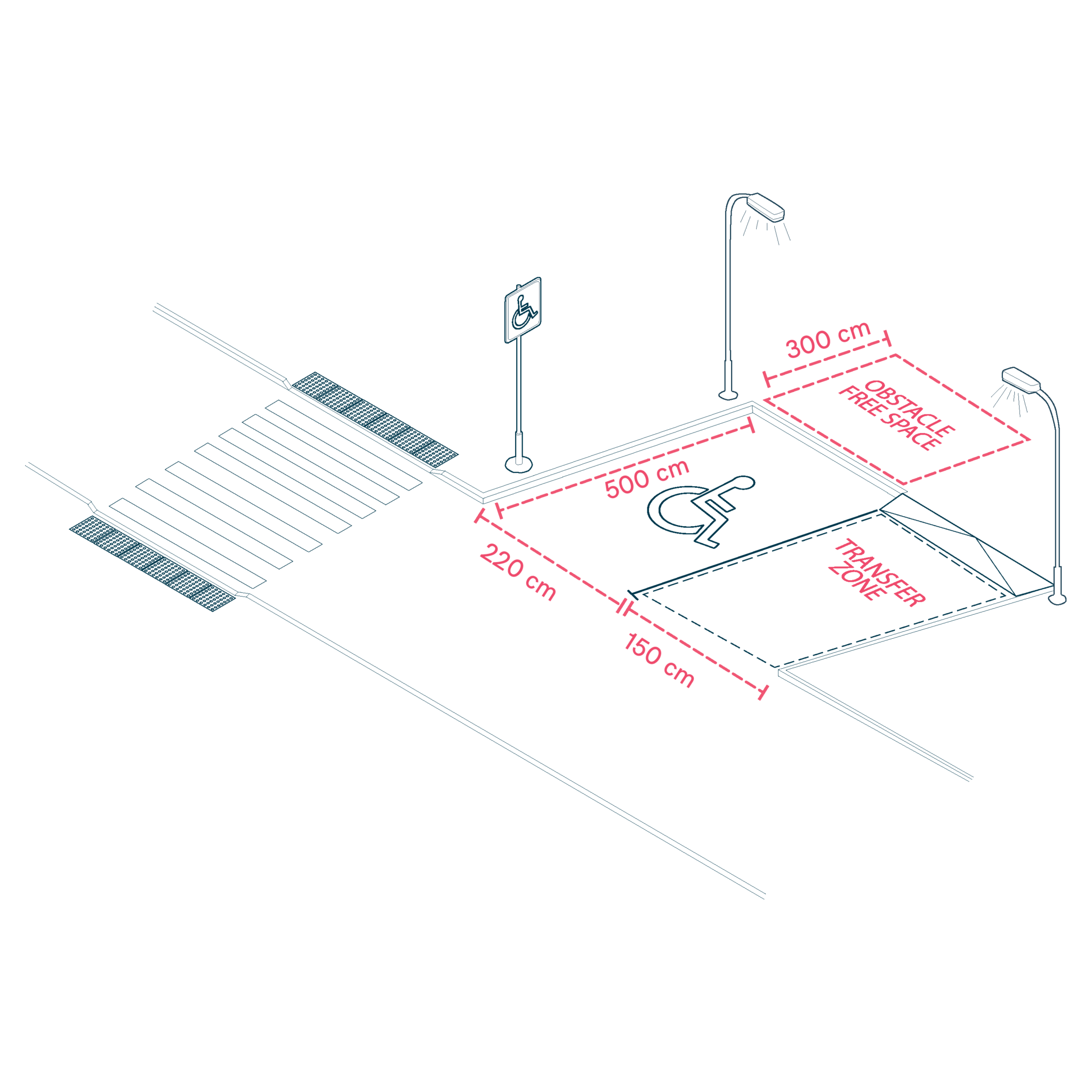 Angled Accessible Parking – Universal Design Manual for Inclusive Spaces