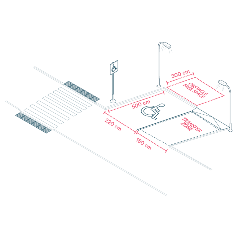 Angled Accessible Parking